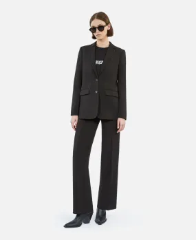 Chaqueta traje negra crepé