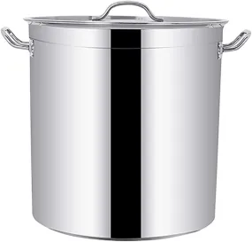 Olla Grande Capacidad Olla con Tapa de Acero Inoxidable, Cocina la fabricación de la Cerveza de Jarabe de Arce Grande del Acero 