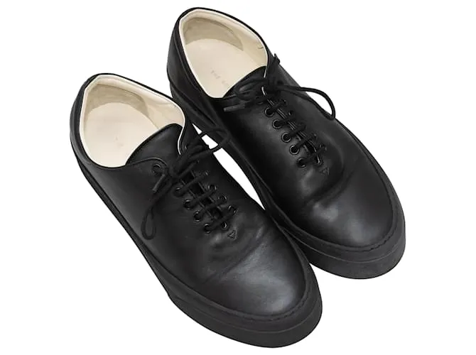 Zapatillas bajas de cuero The Row Marie H negras Talla 37 Negro 
